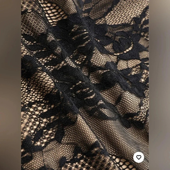 Cider U-Neckline Black Lace Corset Top Curve & Plus 1XL Coquette Grunge Goth - Picture 5 of 11